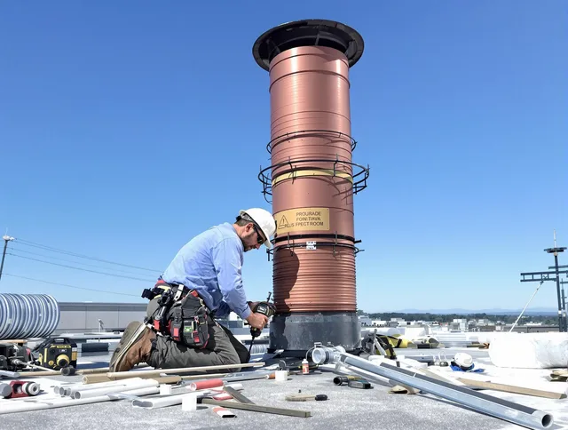 Installed chimney liner by Melbourne Chimney Sweep in Melbourne, FL