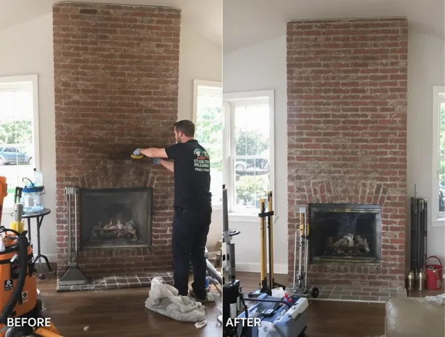 Finished chimney sweeping service by Melbourne Chimney Sweep in Melbourne, FL