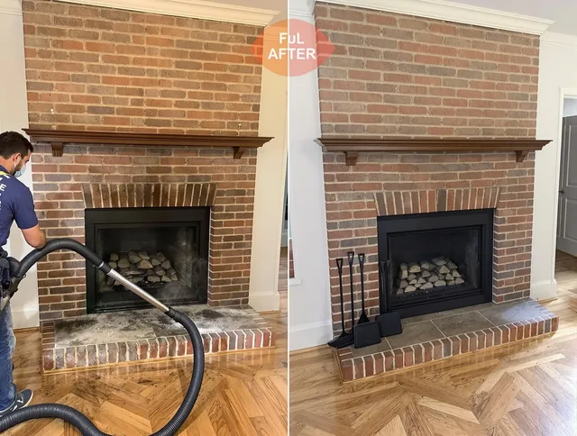 Melbourne Chimney Sweep carefully sanitizing a fireplace in Melbourne, FL