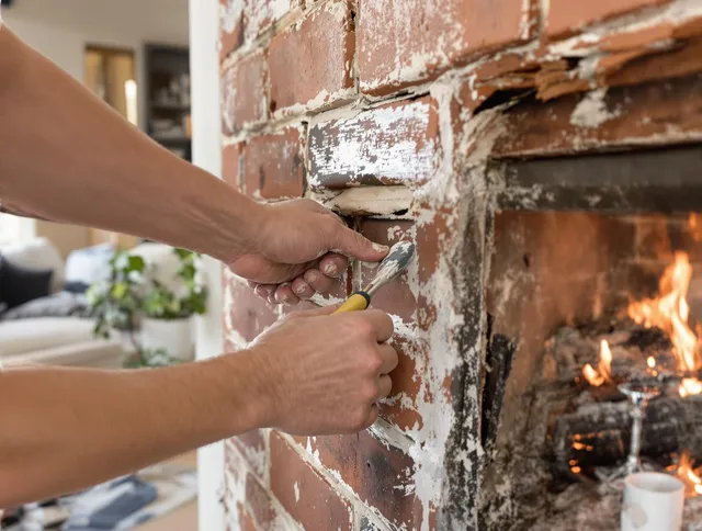 Routine fireplace repair by Melbourne Chimney Sweep in Melbourne, FL