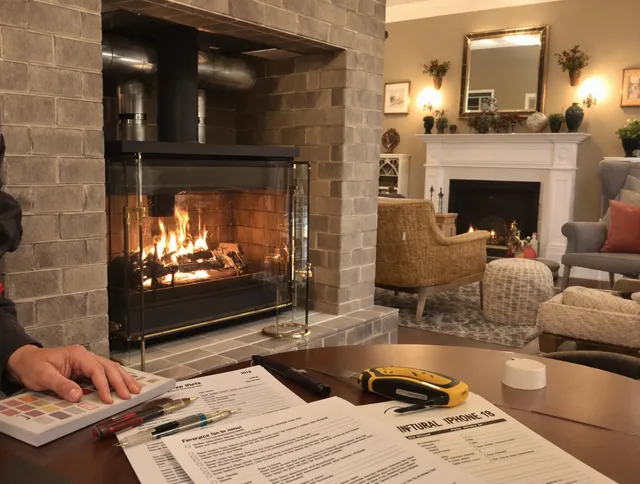 Melbourne Chimney Sweep verifying fireplace safety measures in Melbourne, FL
